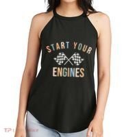 Start Your Engines Funny Checkered Flag Racing Funny Gift Women's Perfect Tri Rocker Tank thumb 2