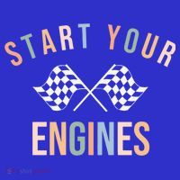 Start Your Engines Funny Checkered Flag Racing Funny Gift Long Sleeve Shirt thumb 2