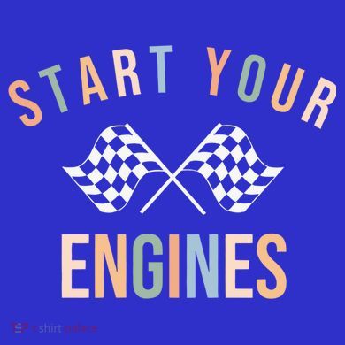 Start Your Engines Funny Checkered Flag Racing Funny Gift Mousepad