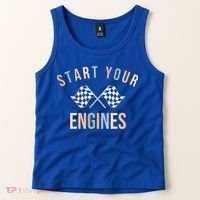 Start Your Engines Funny Checkered Flag Racing Funny Gift Tank Top thumb 2