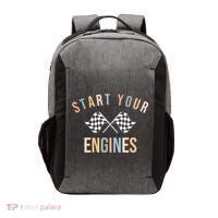 Start Your Engines Funny Checkered Flag Racing Funny Gift Vector Backpack thumb 0