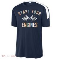 Start Your Engines Funny Checkered Flag Racing Funny Gift Sport-Tek Competitor United Soccer Jersey thumb 2
