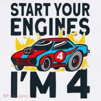 Start You Engines IM 4 Race Car 4th Birthday Race Car Doggie Tank thumb 4