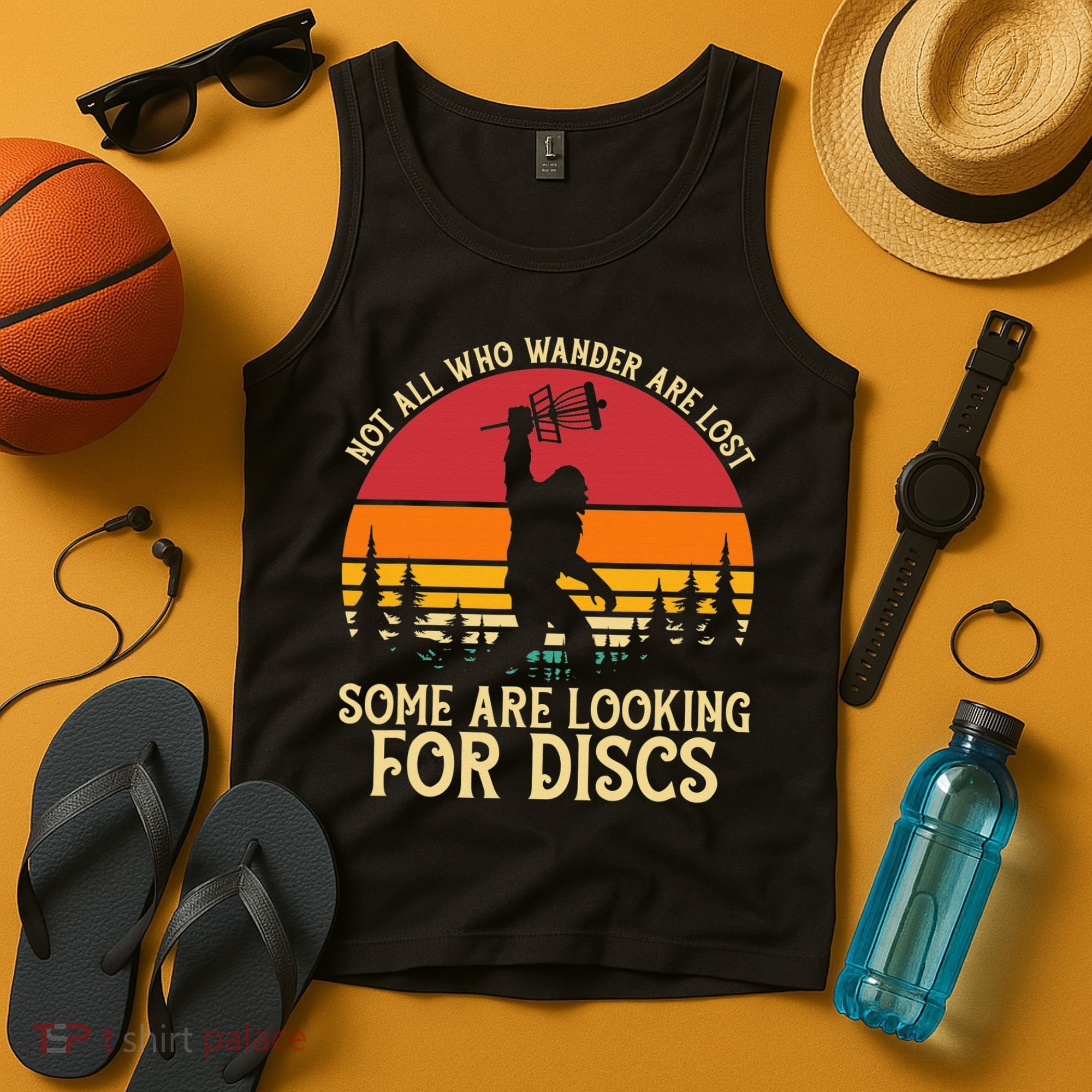 Sasquatch Yeti Frisbee Golf Ultimate Bigfoot Disc Golf Tank Top