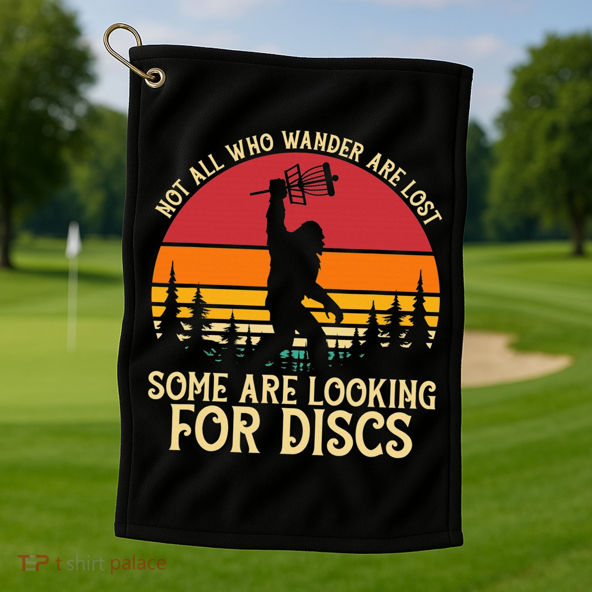 Sasquatch Yeti Frisbee Golf Ultimate Bigfoot Disc Golf Golf Towel