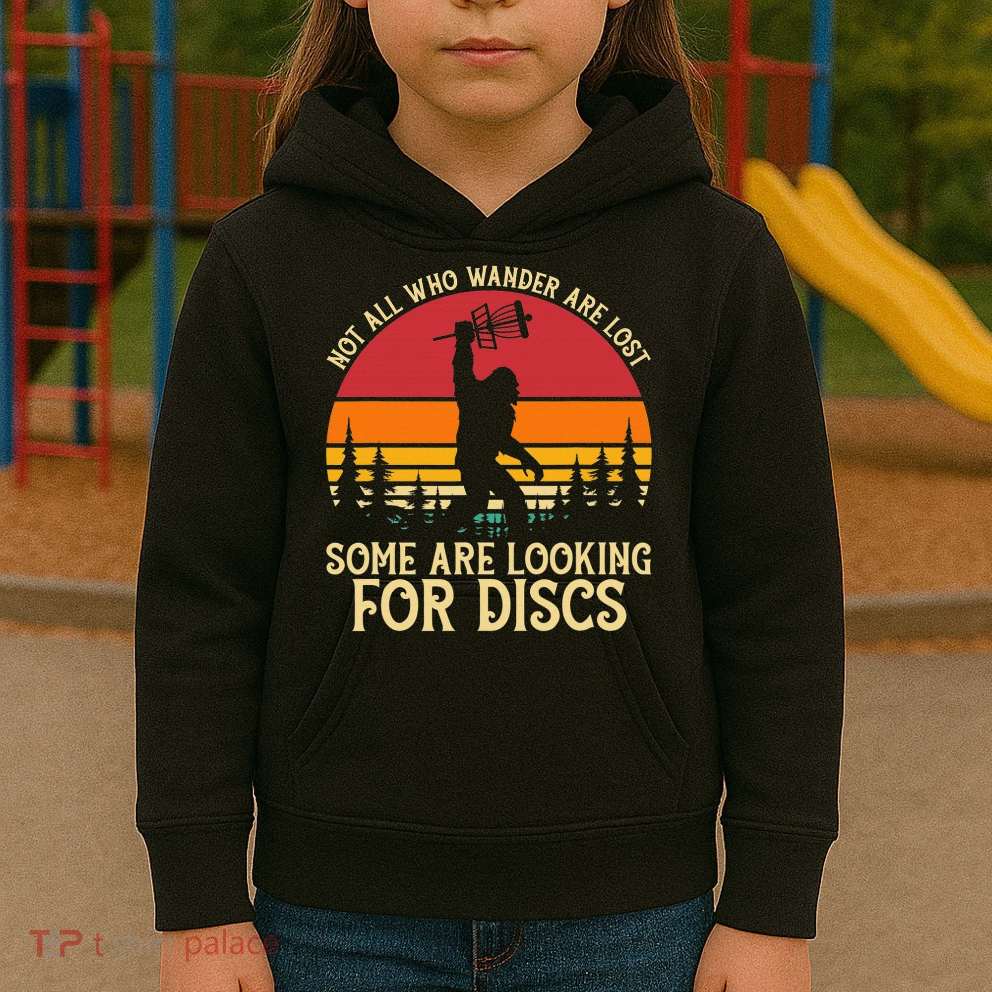 Sasquatch Yeti Frisbee Golf Ultimate Bigfoot Disc Golf Kids Hoodie