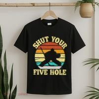 Shut Your Five Hole Funny Ice Hockey Goalie T-Shirt thumb 2