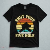 Shut Your Five Hole Funny Ice Hockey Goalie T-Shirt thumb 5