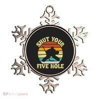 Shut Your Five Hole Funny Ice Hockey Goalie Ornament thumb 0