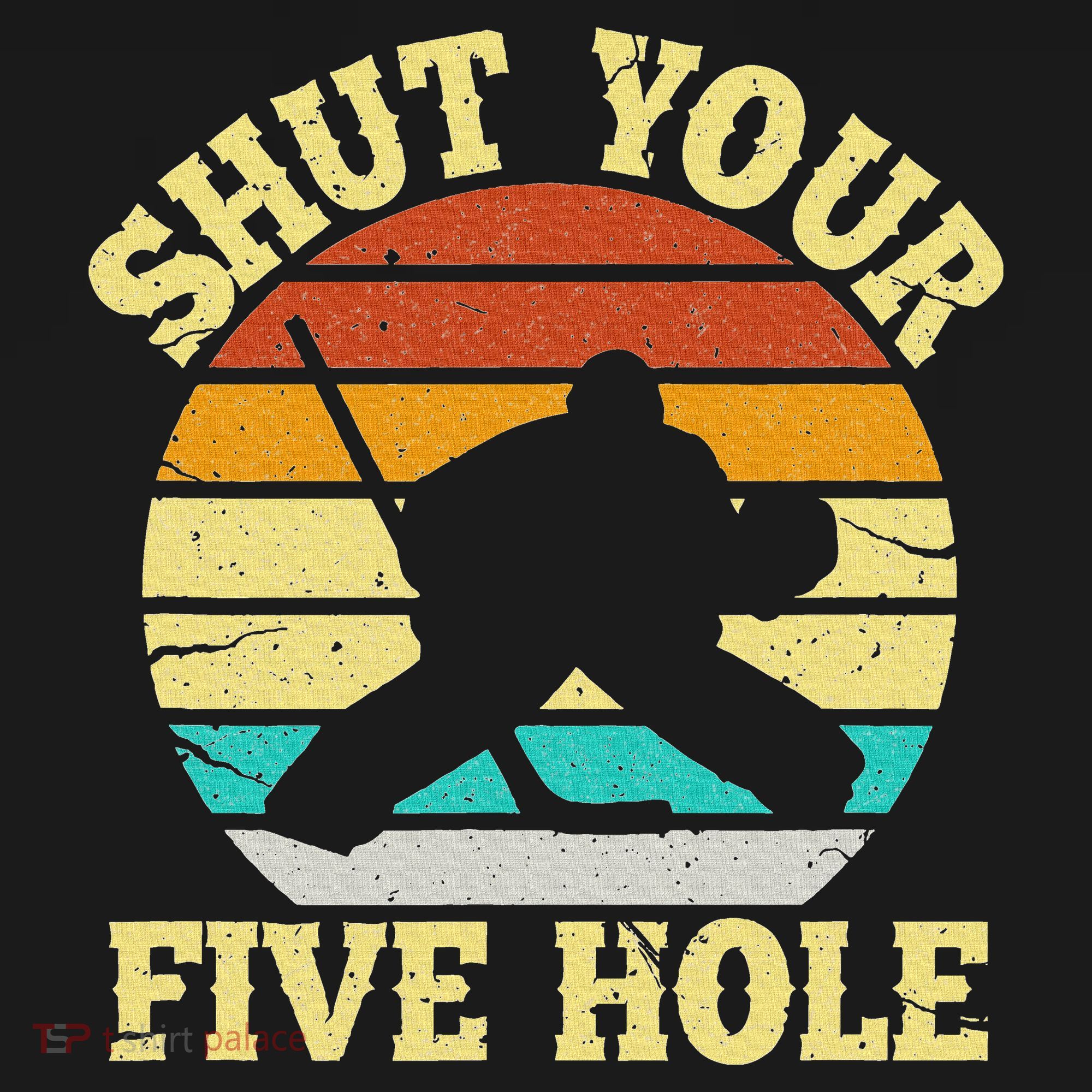 Shut Your Five Hole Funny Ice Hockey Goalie Women's Tank Top