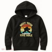 Shut Your Five Hole Funny Ice Hockey Goalie Kids Hoodie thumb 0