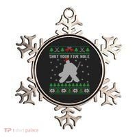 Shut Your Five Hole Ice Hockey Goalie Ugly Christmas Cool Gift Ornament thumb 0