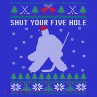 Shut Your Five Hole Ice Hockey Goalie Ugly Christmas Cool Gift Visor thumb 3