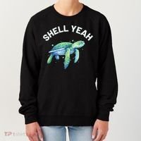 Shell Yeah Gift Cute Tortoise And Sea Turtle Lover Cool Gift Women's Sweatshirt thumb 0