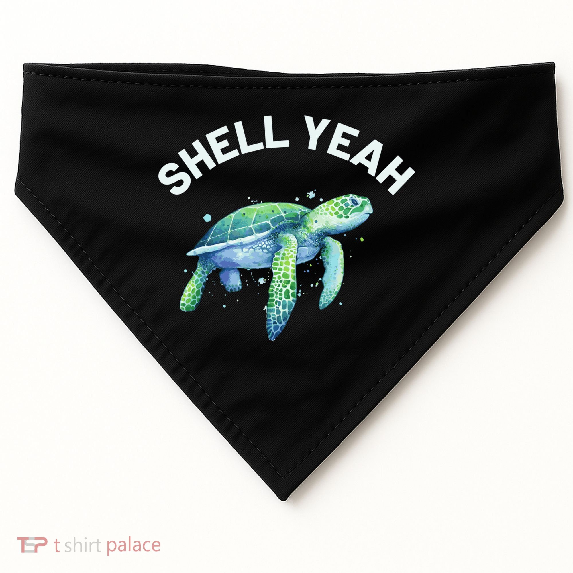 Shell Yeah Gift Cute Tortoise And Sea Turtle Lover Cool Gift USA-Made Doggie Bandana