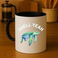 Shell Yeah Gift Cute Tortoise And Sea Turtle Lover Cool Gift Coffee Mug thumb 4