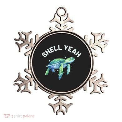 Shell Yeah Gift Cute Tortoise And Sea Turtle Lover Cool Gift Ornament