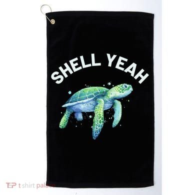 Shell Yeah Gift Cute Tortoise And Sea Turtle Lover Cool Gift Golf Towel