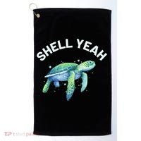 Shell Yeah Gift Cute Tortoise And Sea Turtle Lover Cool Gift Golf Towel thumb 0