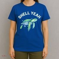 Shell Yeah Gift Cute Tortoise And Sea Turtle Lover Cool Gift T-Shirt thumb 4