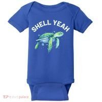 Shell Yeah Gift Cute Tortoise And Sea Turtle Lover Cool Gift Baby Bodysuit thumb 0