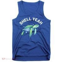 Shell Yeah Gift Cute Tortoise And Sea Turtle Lover Cool Gift Tank Top thumb 0