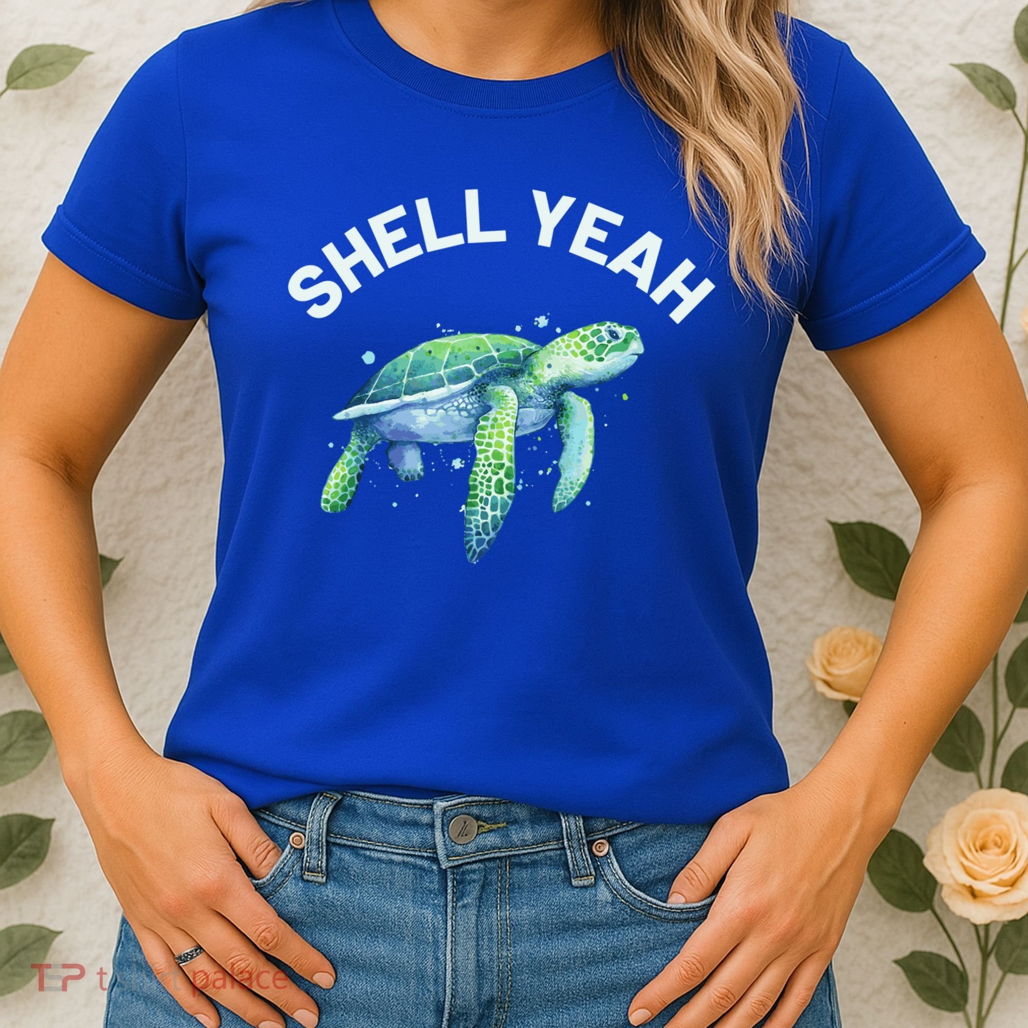 Shell Yeah Gift Cute Tortoise And Sea Turtle Lover Cool Gift Women's T-Shirt