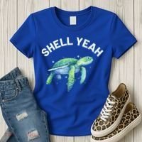 Shell Yeah Gift Cute Tortoise And Sea Turtle Lover Cool Gift Women's T-Shirt thumb 3