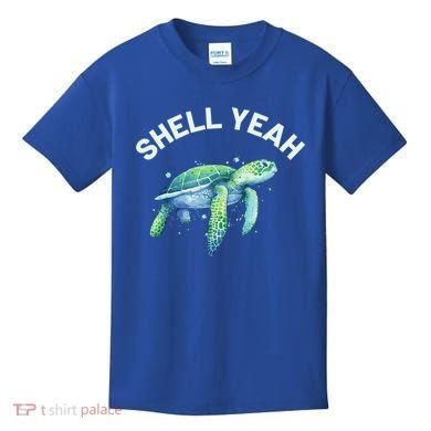 Shell Yeah Gift Cute Tortoise And Sea Turtle Lover Cool Gift Kids T-Shirt