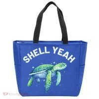 Shell Yeah Gift Cute Tortoise And Sea Turtle Lover Cool Gift Tote Bag thumb 0
