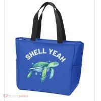 Shell Yeah Gift Cute Tortoise And Sea Turtle Lover Cool Gift Tote Bag thumb 3