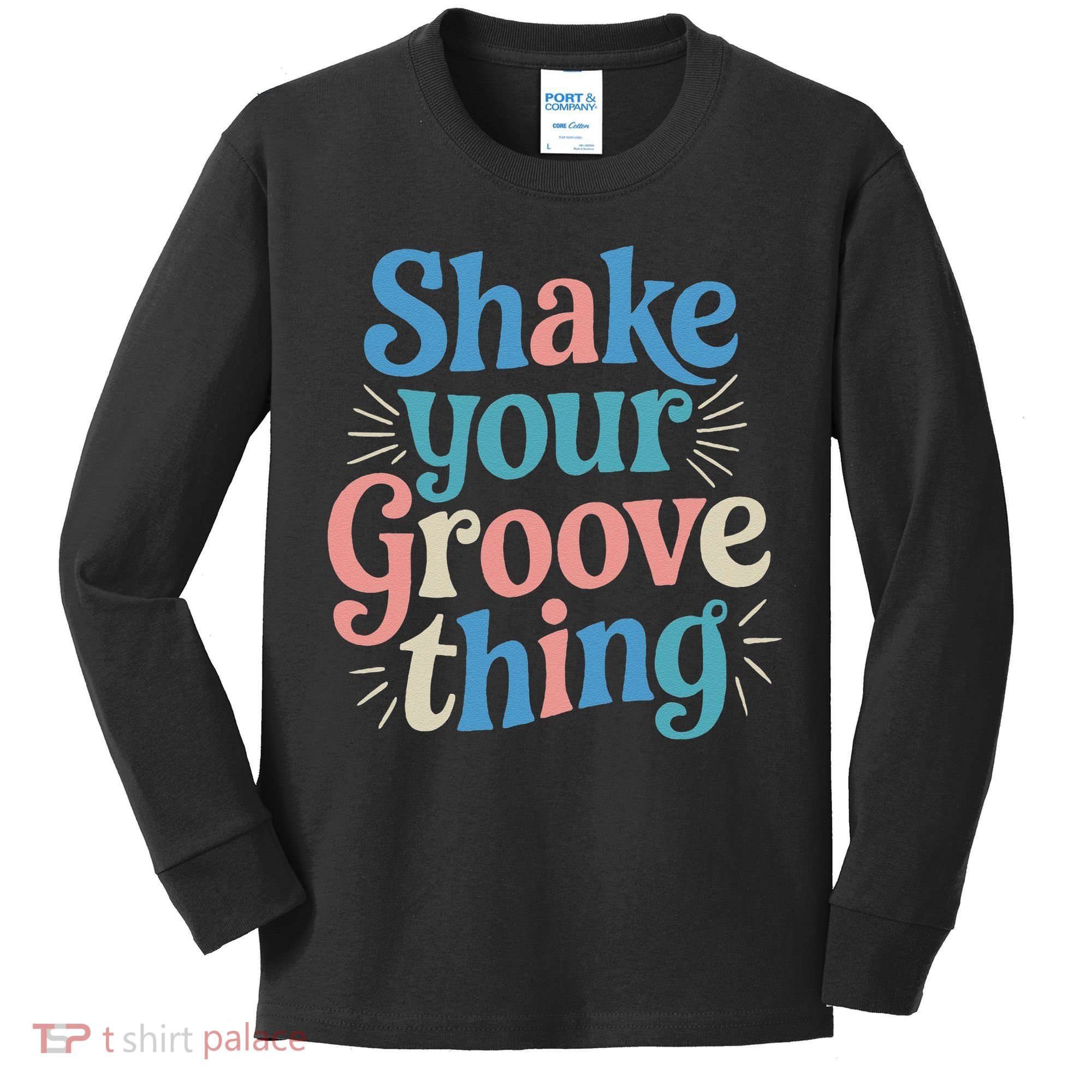 Shake Your Groove Thing Retro Vibes Kids Long Sleeve Shirt