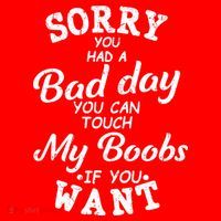 Sorry You Had A Bad Day You Can Touch My Boobs Santa Hat thumb 1