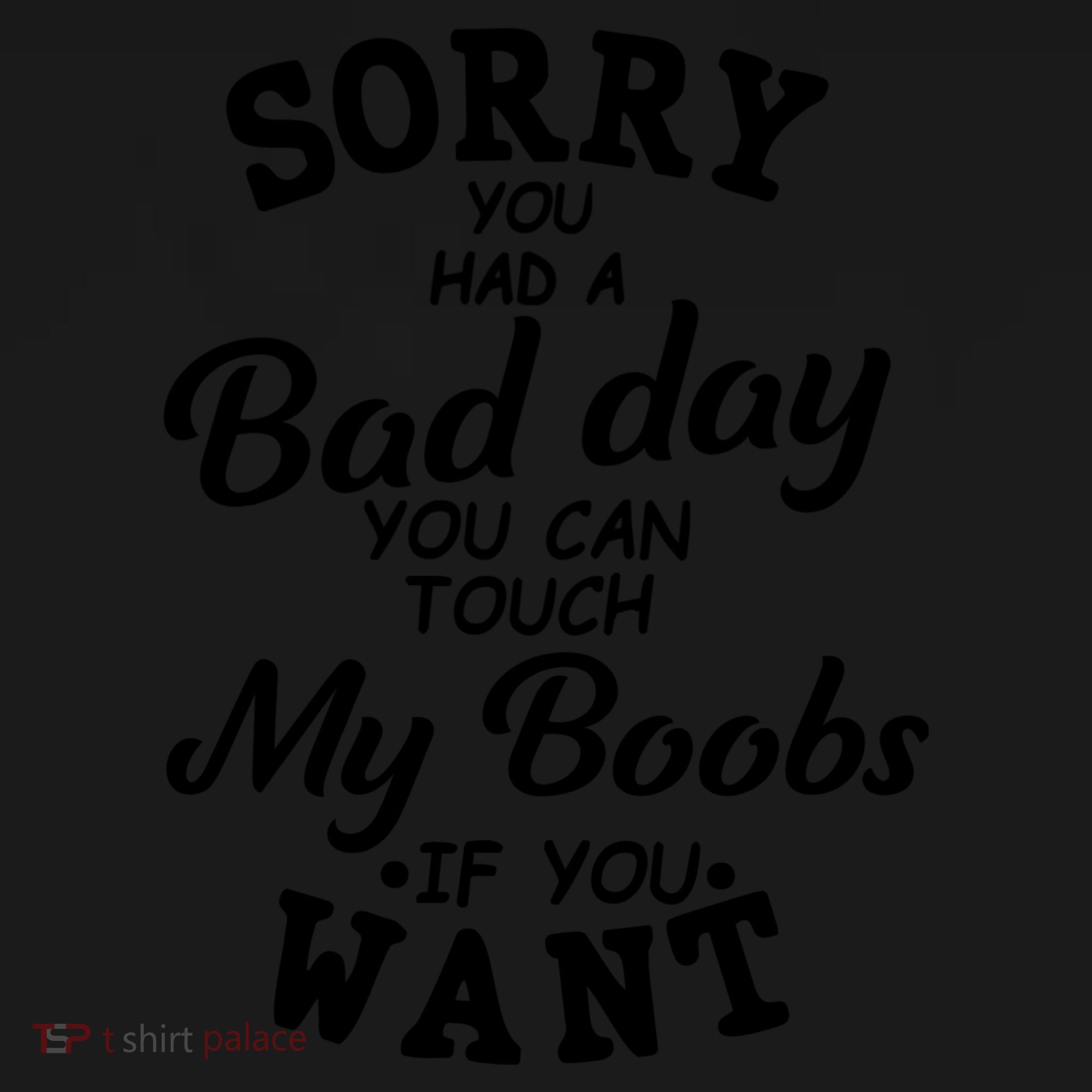 Sorry You Had A Bad Day You Can Touch My Boobs Coaster