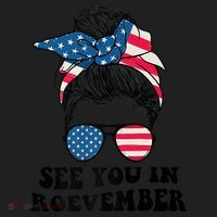 See You In Roevember Tee Messy Bun USA Women's Sweatshirt thumb 2