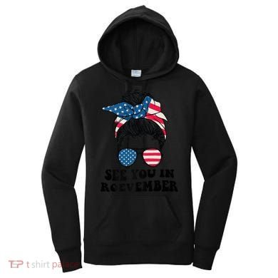 See You In Roevember Tee Messy Bun USA Women's Hoodie