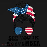 See You In Roevember Tee Messy Bun USA Women's Tank Top thumb 5