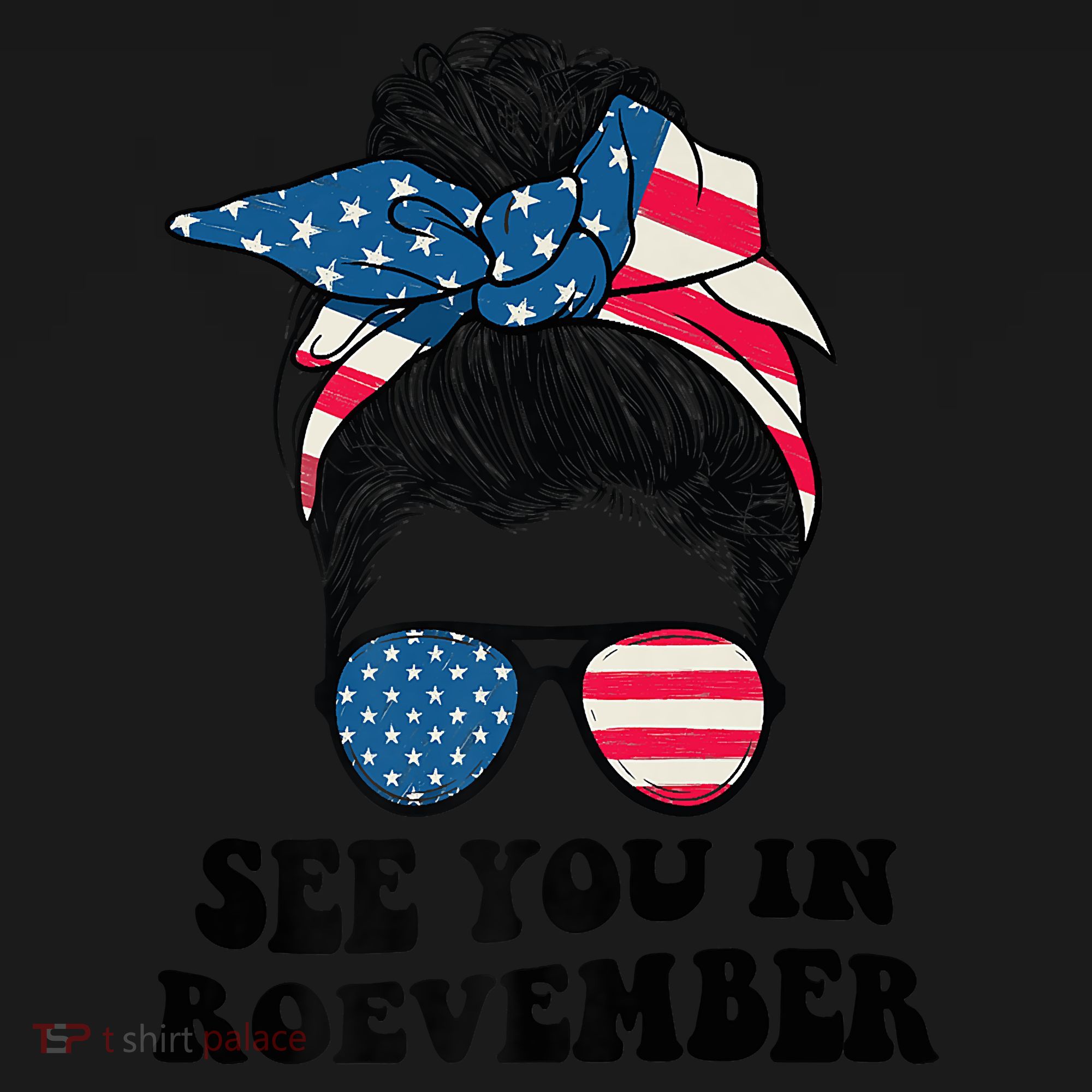 See You In Roevember Tee Messy Bun USA Women's Tank Top