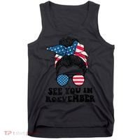 See You In Roevember Tee Messy Bun USA Tank Top thumb 0