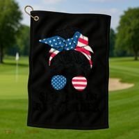 See You In Roevember Tee Messy Bun USA Golf Towel thumb 1