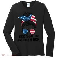 See You In Roevember Tee Messy Bun USA Women's Long Sleeve Shirt thumb 0