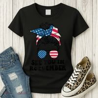 See You In Roevember Tee Messy Bun USA Women's T-Shirt thumb 3