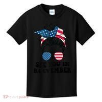 See You In Roevember Tee Messy Bun USA Kids T-Shirt thumb 0