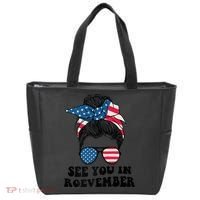 See You In Roevember Tee Messy Bun USA Tote Bag thumb 0