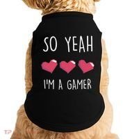 So Yeah I Am A Gamer Heart Live Love Computer Console Pc Cute Gift Doggie Tank thumb 0