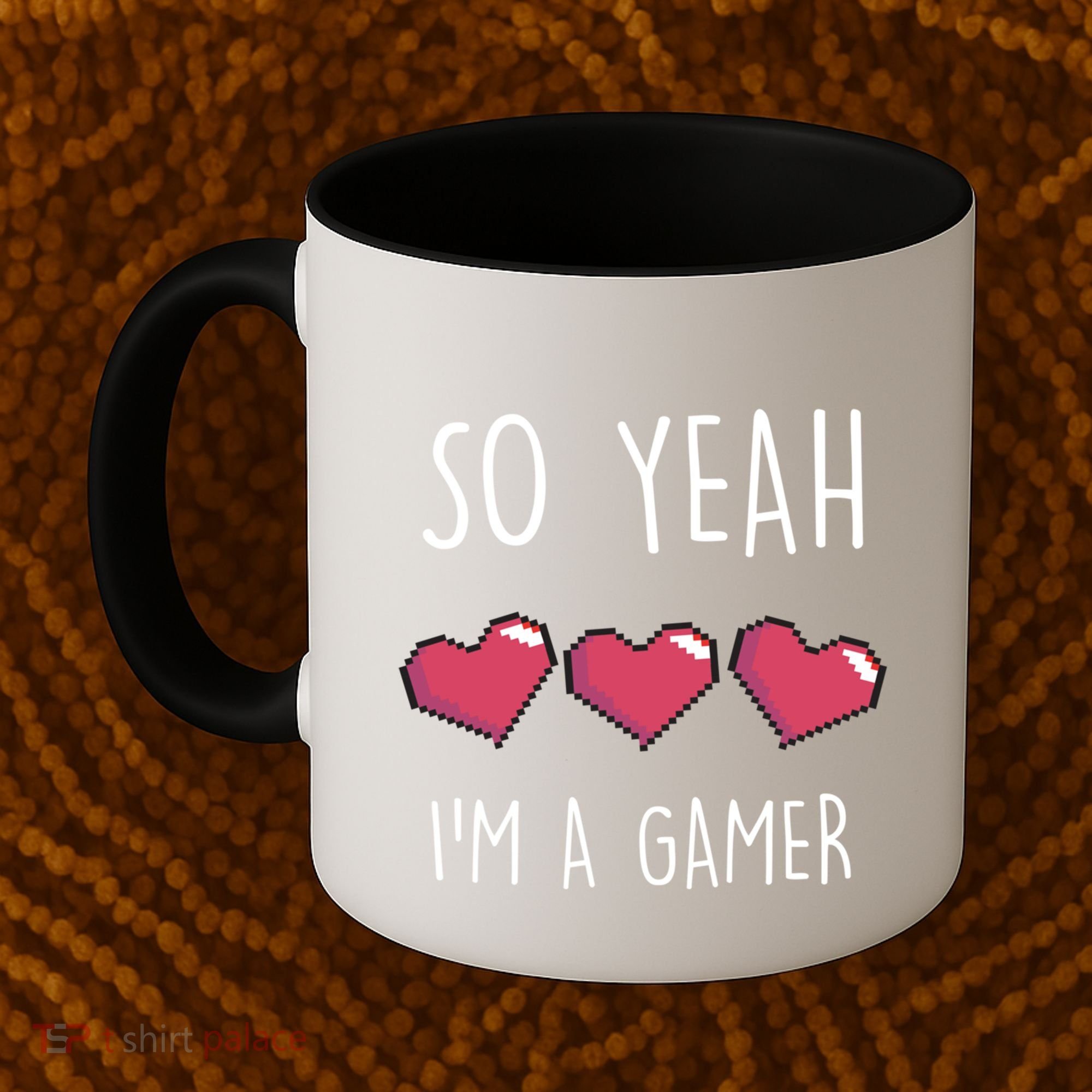 So Yeah I Am A Gamer Heart Live Love Computer Console Pc Cute Gift Coffee Mug