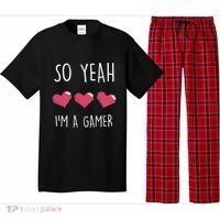 So Yeah I Am A Gamer Heart Live Love Computer Console Pc Cute Gift Pajama Set thumb 0