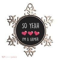 So Yeah I Am A Gamer Heart Live Love Computer Console Pc Cute Gift Ornament thumb 0