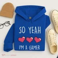 So Yeah I Am A Gamer Heart Live Love Computer Console Pc Cute Gift Hoodie thumb 4