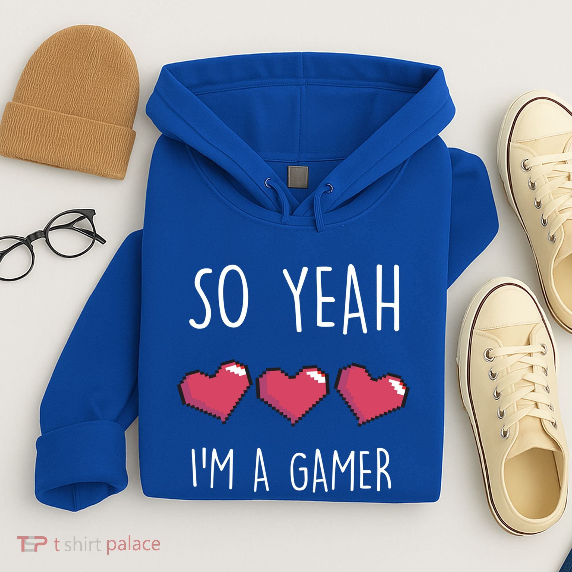 So Yeah I Am A Gamer Heart Live Love Computer Console Pc Cute Gift Hoodie